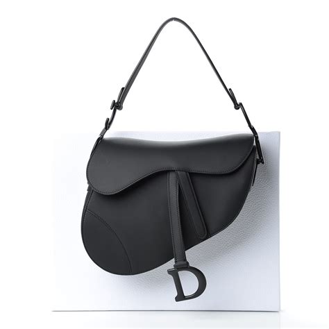 matte black saddle bag dior